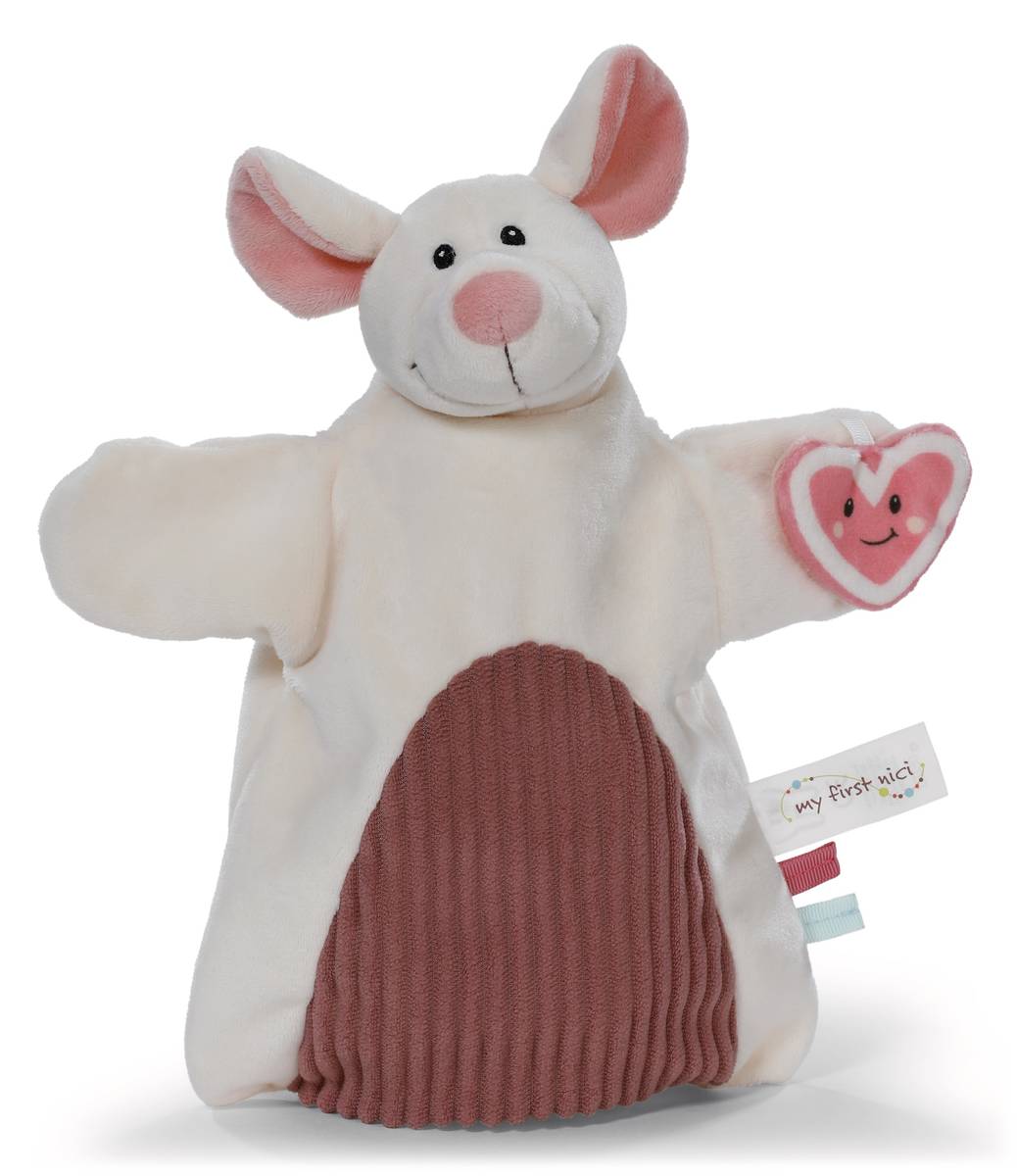 NICI Schmusetuch Handpuppe Maus 2 in 1