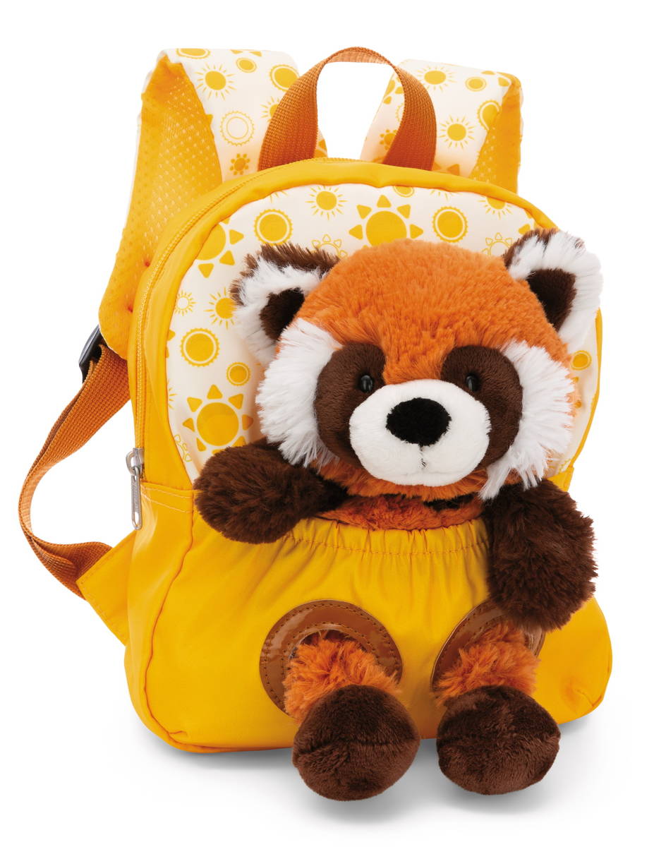 NICI Rucksack gelb mit Rotem Panda