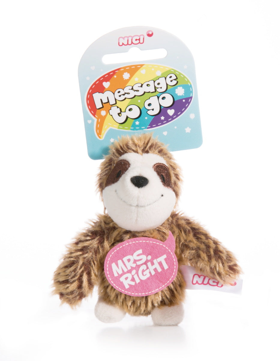 NICI Schlüsselanhänger Faultier "Mrs. Right"