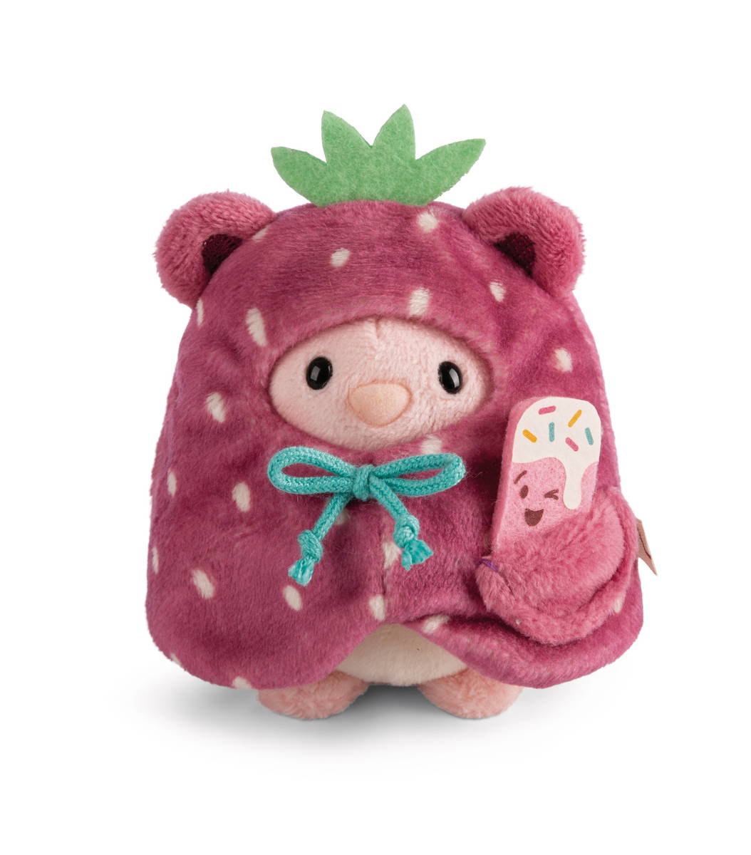 NICI Kuscheltier mymochi Hase Pibu mit Softeis und Erdbeerkostüm