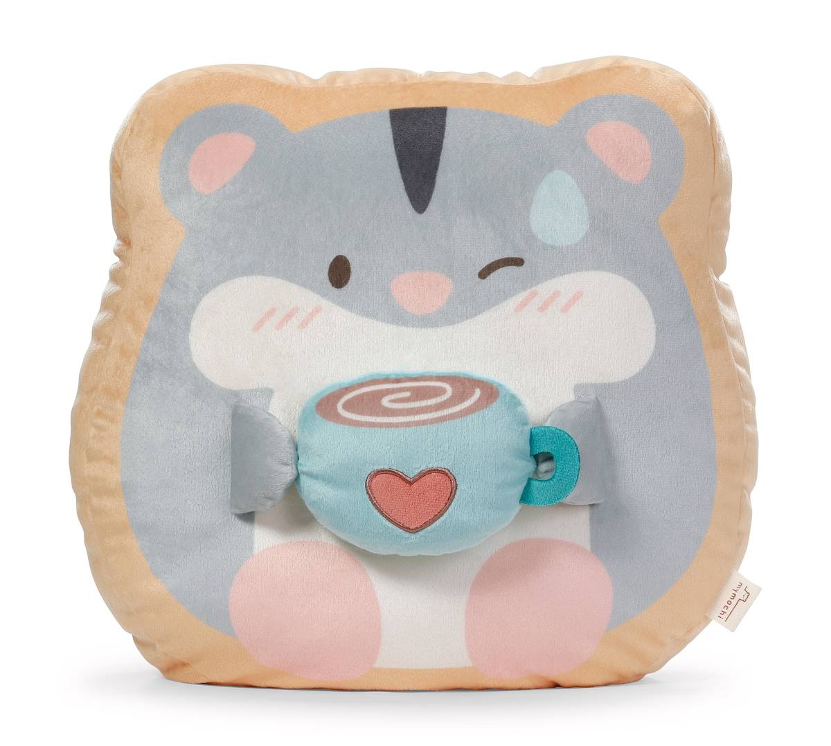 NICI Kissen Hamster Shai mit Tasse