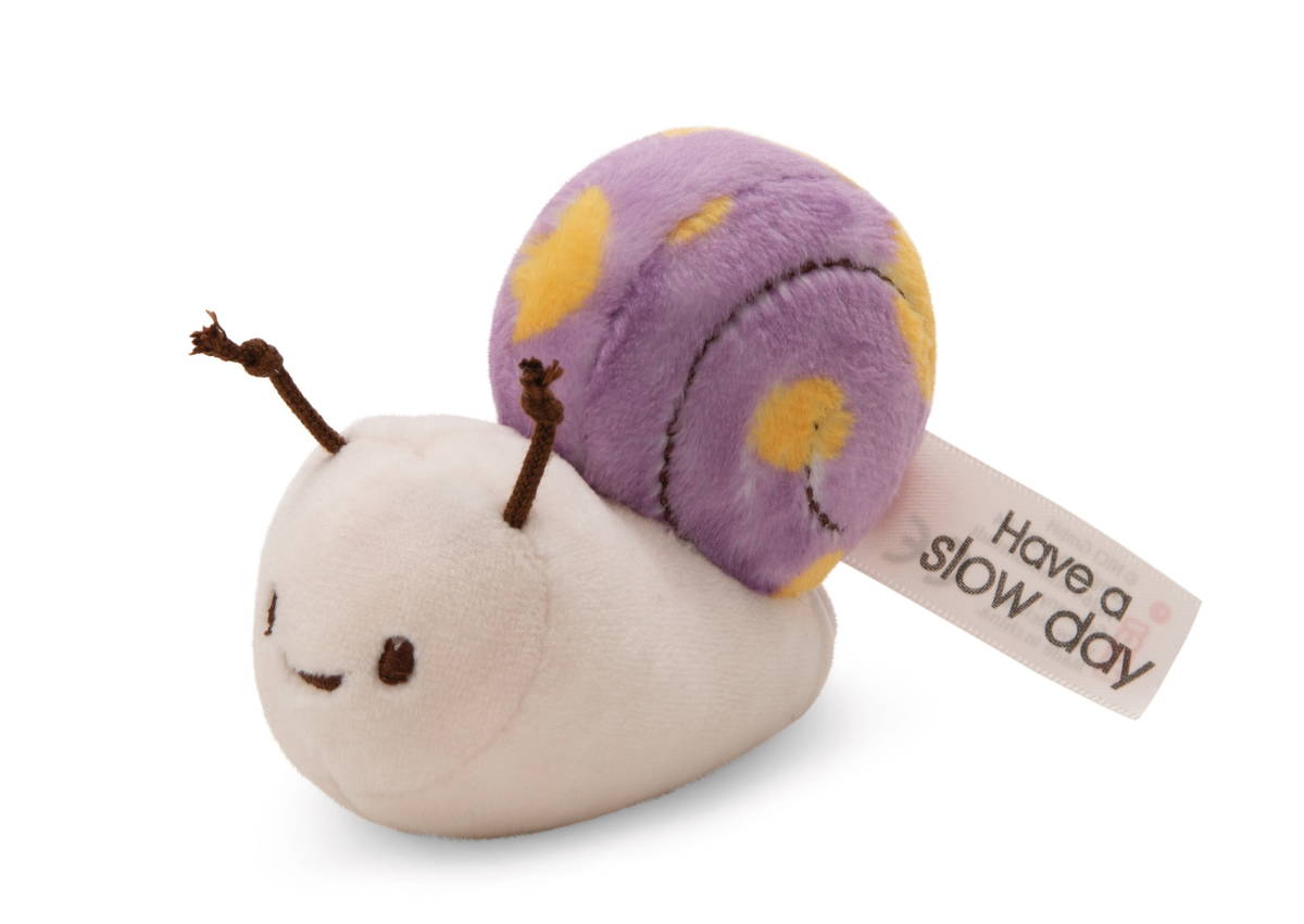 NICI Kuscheltier Schnecke lila "Have a slow day"