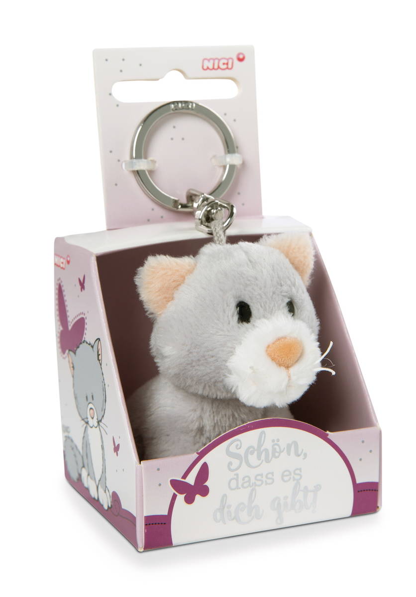 NICI Schlüsselanhänger Katze "Schön, dass es dich gibt!" in Geschenkverpackung
