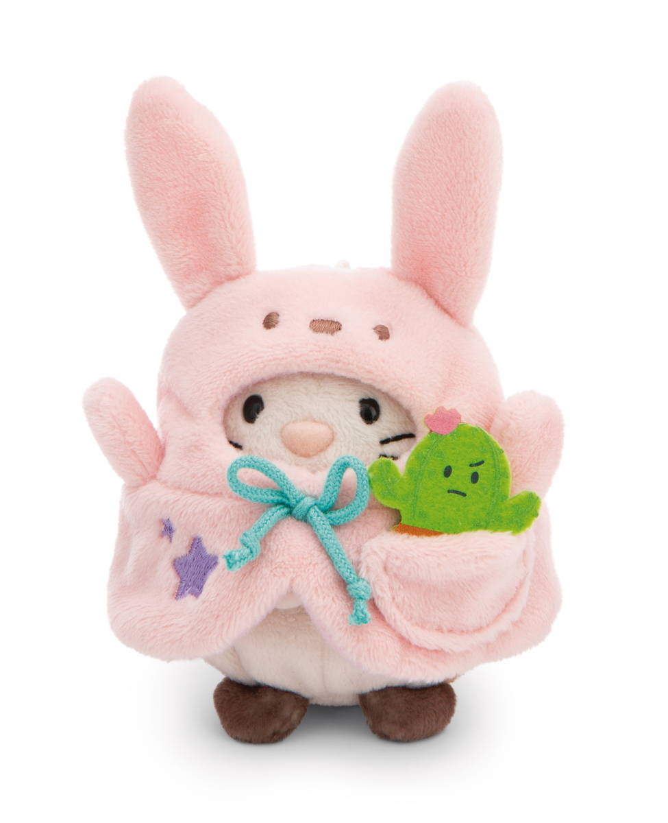 NICI Kuscheltier mymochi Katze Angy mit Kaktus und Hasenkostüm