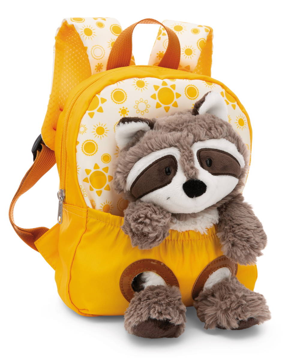 NICI Rucksack gelb mit Waschbär