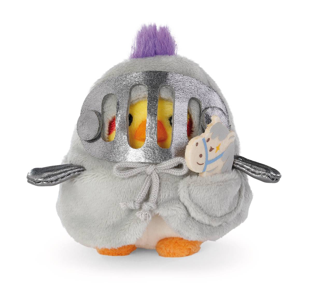 NICI my mochi Kuscheltier Sittich Chipsy mit Steckenpferd und Ritterkostüm