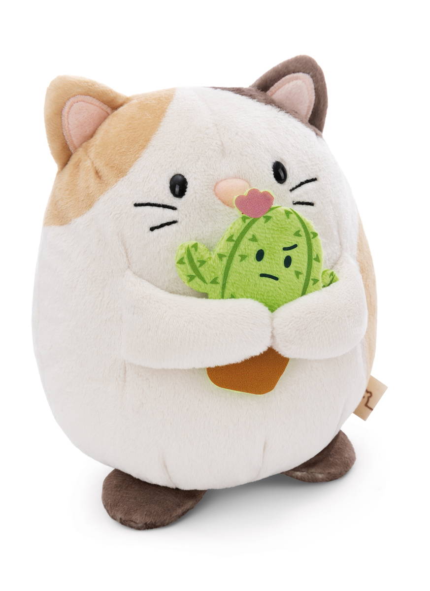 NICI Kuscheltier mymochi Katze Angy 16cm mit Kaktus in Geschenkbox